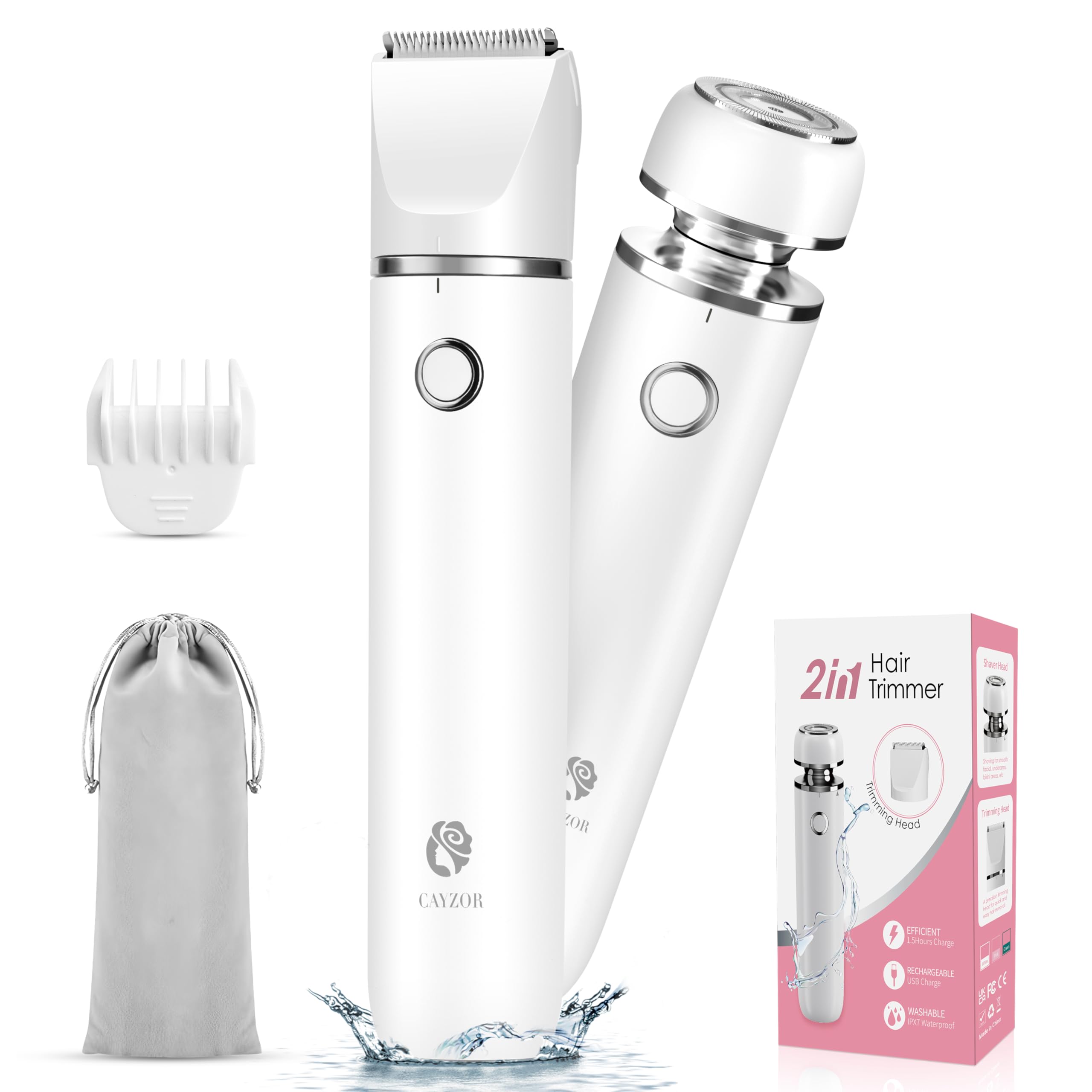 Amazon.com: Cayzor Bikini Trimmer and Shaver Kit for Women - 2-in
